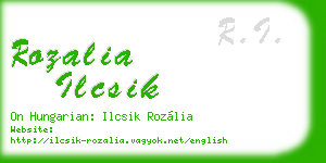rozalia ilcsik business card