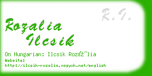 rozalia ilcsik business card